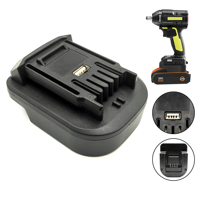 Power Tools Orange - Convertitore adattatore batteria per Worx 4Pin