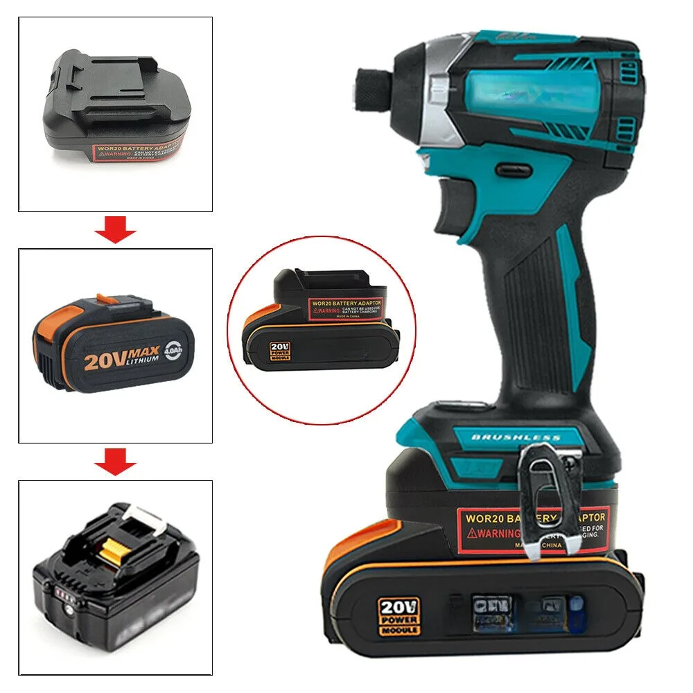 Power Tools Orange - Convertitore Adattatore Batteria Per Worx 20V