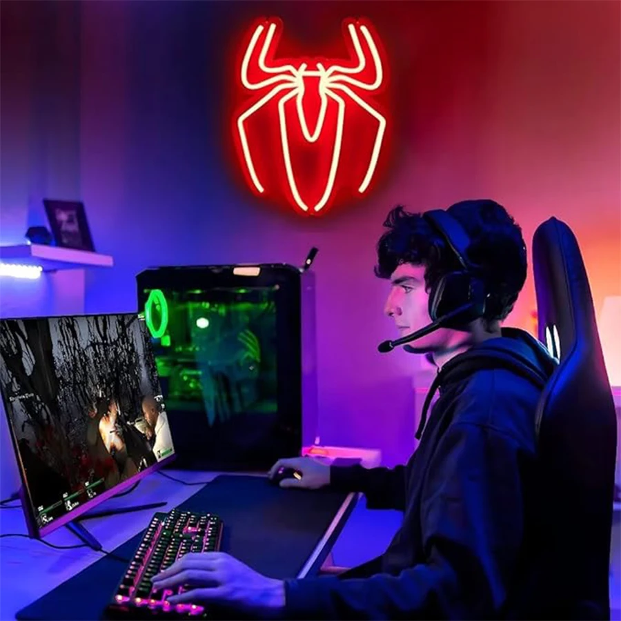 Logo Spider Neon Led Alimentat - Power Tools Logo recensione e prezzo